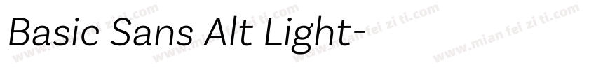 Basic Sans Alt Light字体转换